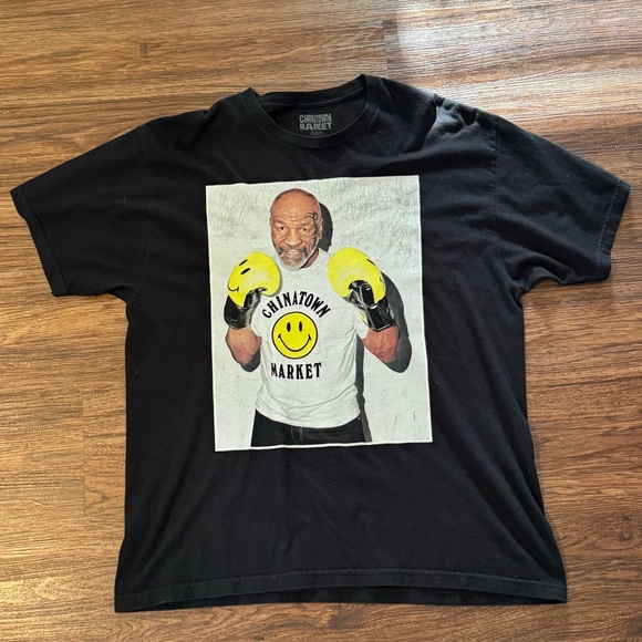 Rare Mike Tyson x Chinatown Market Boxing Smiley Tee Black XL (22x30) - Picture 1 of 3